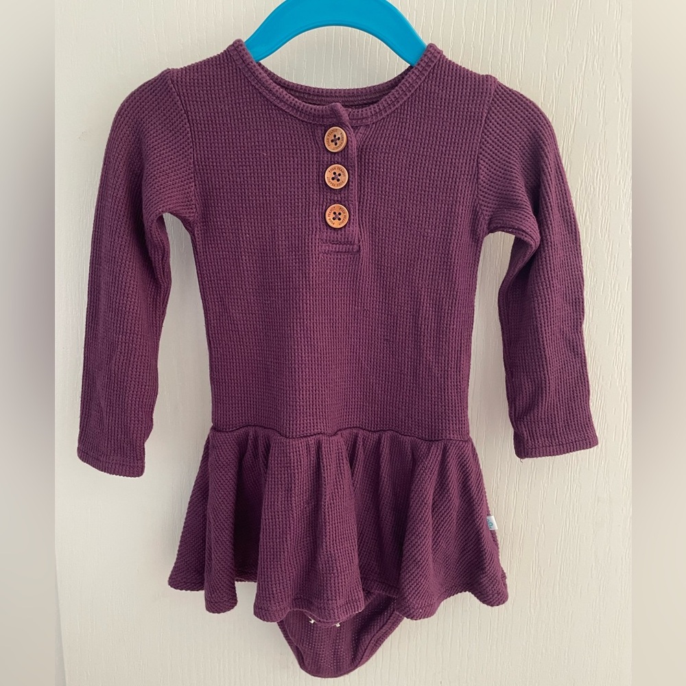 Posh Peanut Plum Knit Baby Dress 18-24 Months